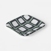 テレビ旧クラシックレトロTVパターンパーティー ペーパープレート (傾斜あり)