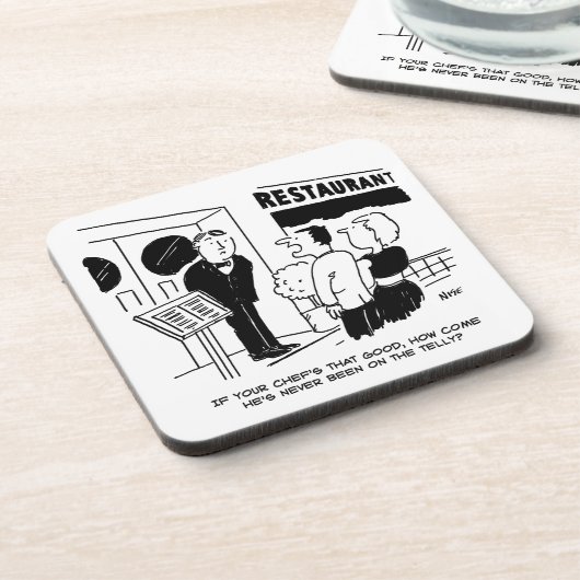 テレビ漫画に出演していないレストランのシェフ コースター (左側)