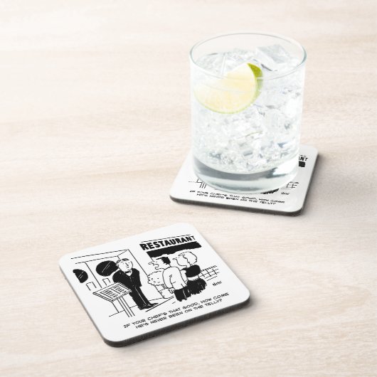 テレビ漫画に出演していないレストランのシェフ コースター (右側)