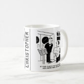 テレビ漫画に出演していないレストランのシェフ コーヒーマグカップ (正面右)