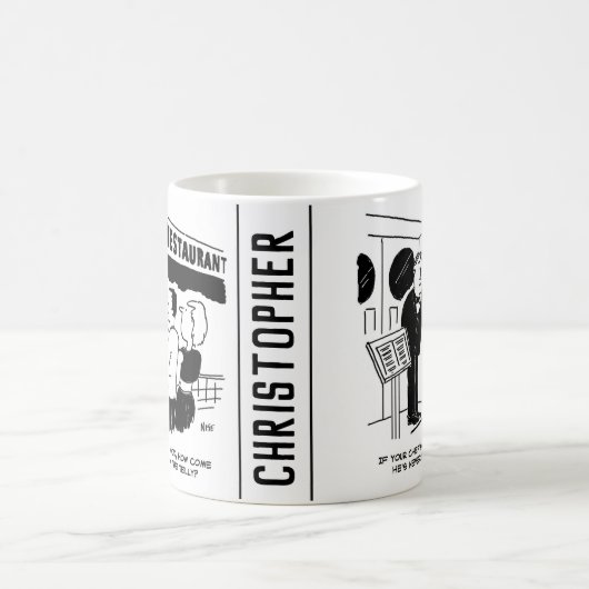 テレビ漫画に出演していないレストランのシェフ コーヒーマグカップ (中央)