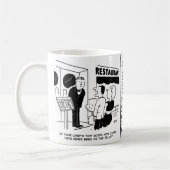 テレビ漫画に出演していないレストランのシェフ コーヒーマグカップ (左)