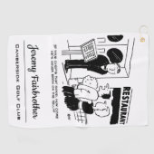 テレビ漫画に出演していないレストランのシェフ ゴルフタオル (横)