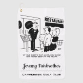 テレビ漫画に出演していないレストランのシェフ ゴルフタオル (正面)