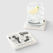 テレビ漫画に出演していないレストランのシェフ ストーンコースター (横)