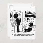 テレビ漫画に出演していないレストランのシェフ ポストカード (正面/裏面)