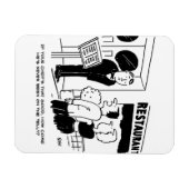 テレビ漫画に出演していないレストランのシェフ マグネット (横)