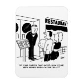 テレビ漫画に出演していないレストランのシェフ マグネット (縦)