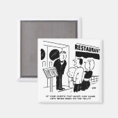 テレビ漫画に出演していないレストランのシェフ マグネット (正面/裏面)