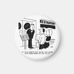 テレビ漫画に出演していないレストランのシェフ マグネット