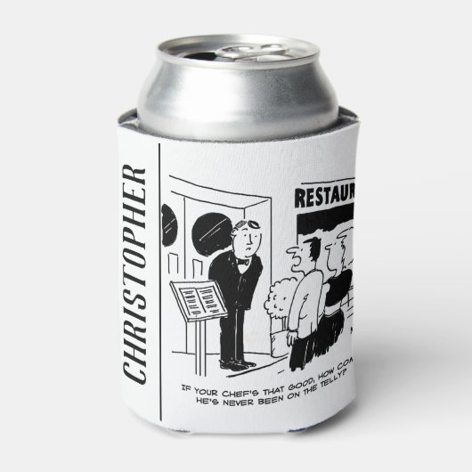 テレビ漫画に出演していないレストランのシェフ 缶クーラー (缶正面)
