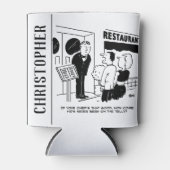 テレビ漫画に出演していないレストランのシェフ 缶クーラー (正面)