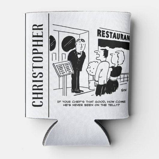 テレビ漫画に出演していないレストランのシェフ 缶クーラー (正面)