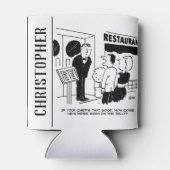 テレビ漫画に出演していないレストランのシェフ 缶クーラー (裏面)