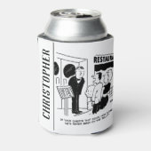 テレビ漫画に出演していないレストランのシェフ 缶クーラー (缶裏面)