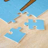 テレビ漫画の前で眠るブラックバード ジグソーパズル (側面)