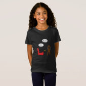 テレビ漫画の前で眠るブラックバード Tシャツ (正面フル)