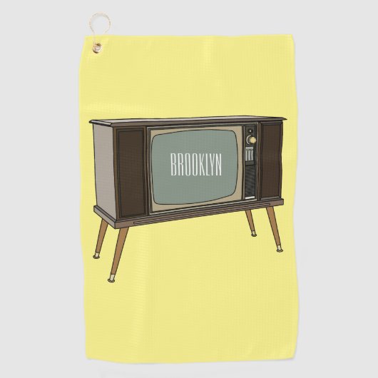 テレビ漫画イラストレーション ゴルフタオル (正面)