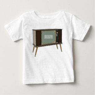 テレビ漫画イラストレーション ベビーTシャツ