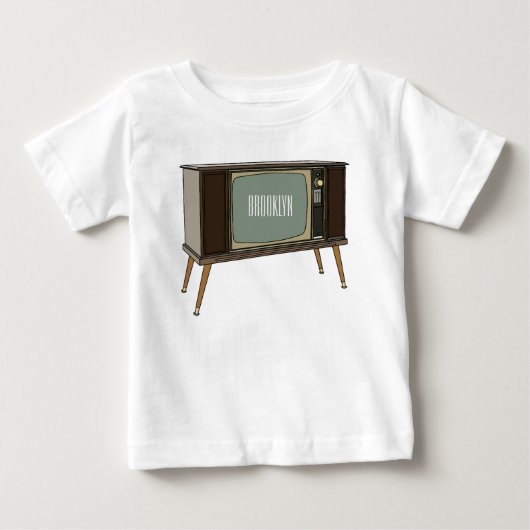 テレビ漫画イラストレーション ベビーTシャツ (正面)