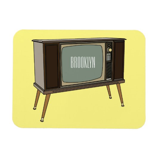 テレビ漫画イラストレーション マグネット (横)