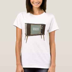 テレビ漫画イラストレーション Tシャツ
