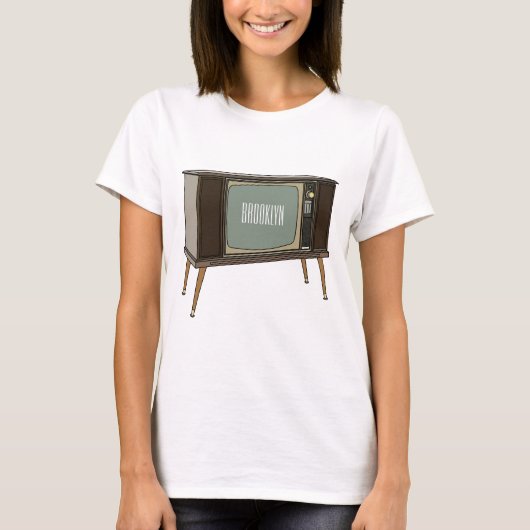 テレビ漫画イラストレーション Tシャツ (正面)