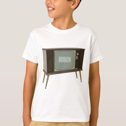 テレビ漫画イラストレーション Tシャツ (正面)