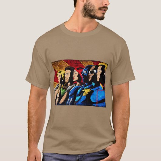 テレビ番組「ザ・ボーイズ」のヒーローお笑い Tシャツ (正面)