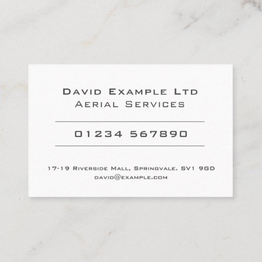 テレビ航空サービスデザイン 名刺 (裏面)