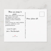 *~* テレビ1 幸せなイースターバニー 花 エッグ ポストカード (裏面)