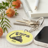 テレホンカートゥーイラストレーション キーホルダー (正面右)