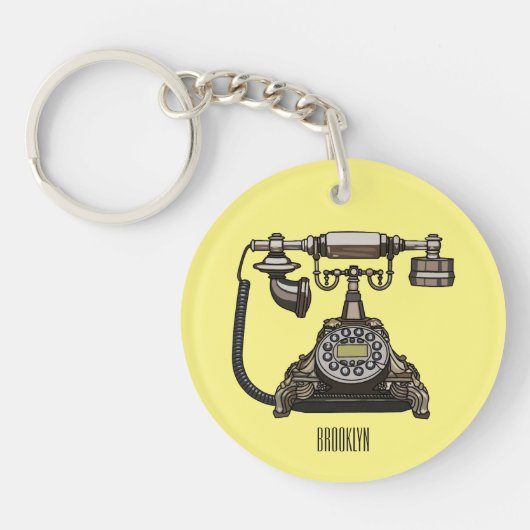 テレホンカートゥーイラストレーション キーホルダー (正面)