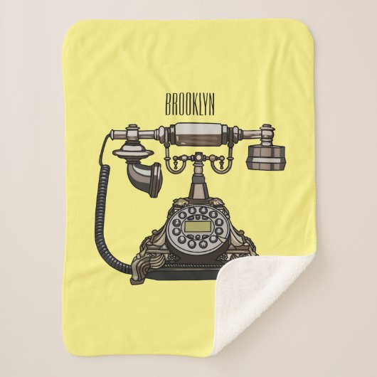 テレホンカートゥーイラストレーション シェルパブランケット (正面)