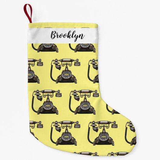 テレホンカートゥーイラストレーション スモールクリスマスストッキング (正面)