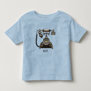 テレホンカートゥーイラストレーション トドラーTシャツ