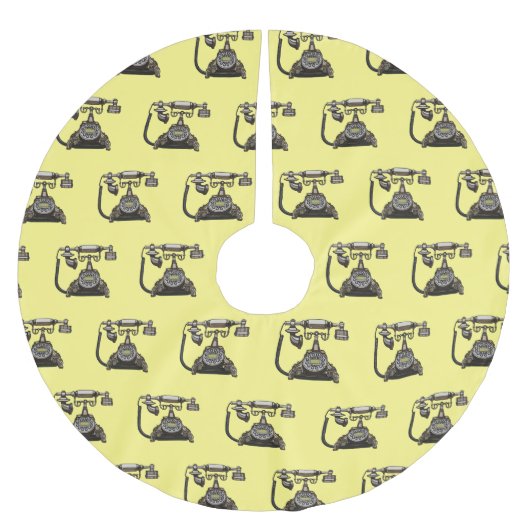 テレホンカートゥーイラストレーション ブラッシュドポリエステルツリースカート (正面)