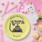 テレホンカートゥーイラストレーション ペーパープレート (パーティー)