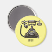 テレホンカートゥーイラストレーション マグネット (正面/裏面)