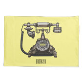 テレホンカートゥーイラストレーション 枕カバー (裏面)