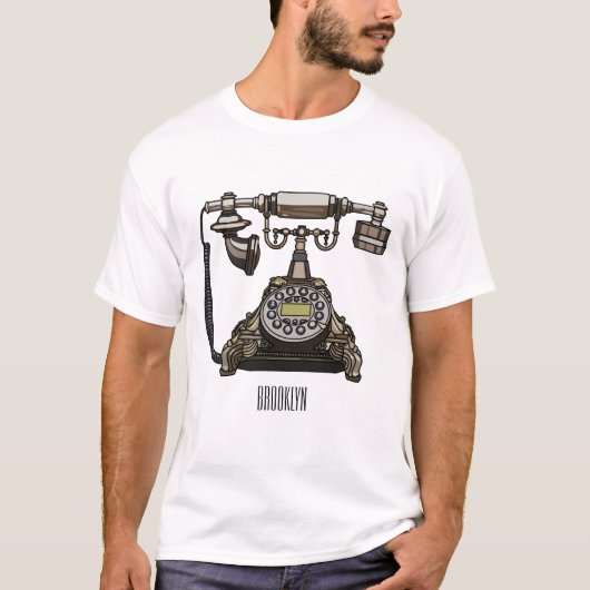 テレホンカートゥーイラストレーション Tシャツ (正面)