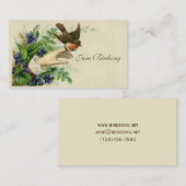 テレホンカード手元のビクトリアンな鳥 コーリングカード (正面/裏面)