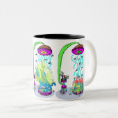 テレポーテーションの締め付け犬 ツートーンマグカップ (正面右)