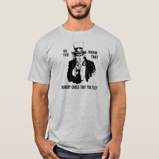 テレマークなんて誰も気にしないって知ってた? Tシャツ (正面)