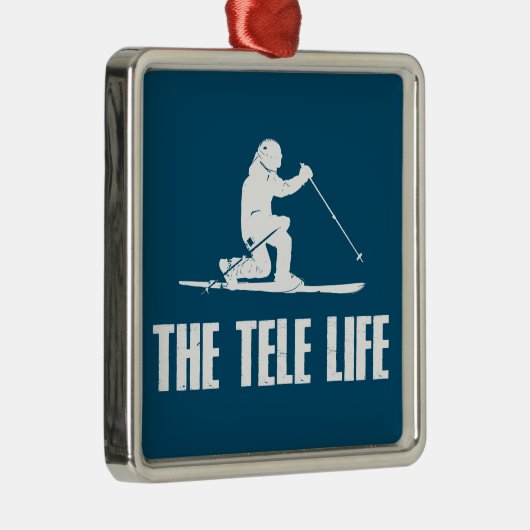 テレマークスキーライフ メタルオーナメント (右)
