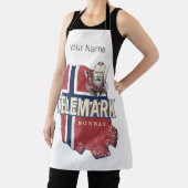 テレマークノルウェー州地図ヴィンテージ土産 エプロン (インサイチュ)