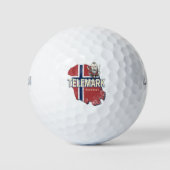 テレマークノルウェー州地図ヴィンテージ土産 ゴルフボール (正面)