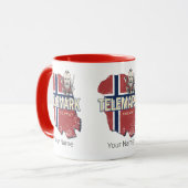 テレマークノルウェー州地図ヴィンテージ土産 マグカップ (正面左)
