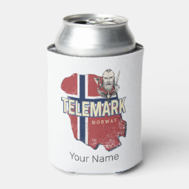 テレマークノルウェー州地図ヴィンテージ土産 缶クーラー