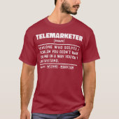 テレマーケター名詞定義販売担当者 Tシャツ (正面)